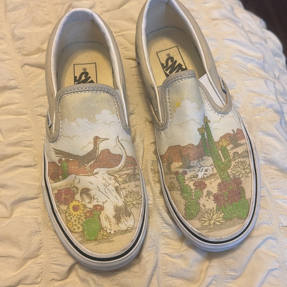 Vans slip on shoes western desert